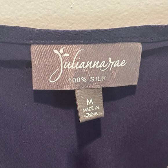 Julianna Rae Navy Silk Lace Trim Cami - size Medium - Picture 3 of 4